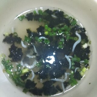 しらすネギ海苔スープ